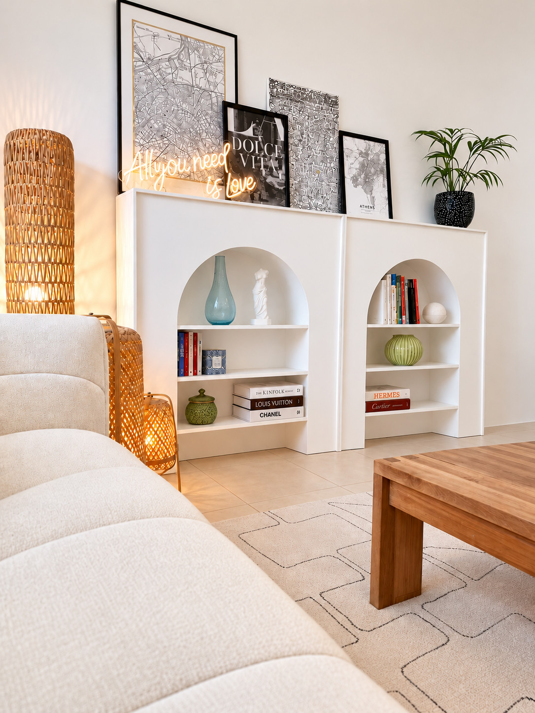 Arched shelving detail, Al Barsha Villa