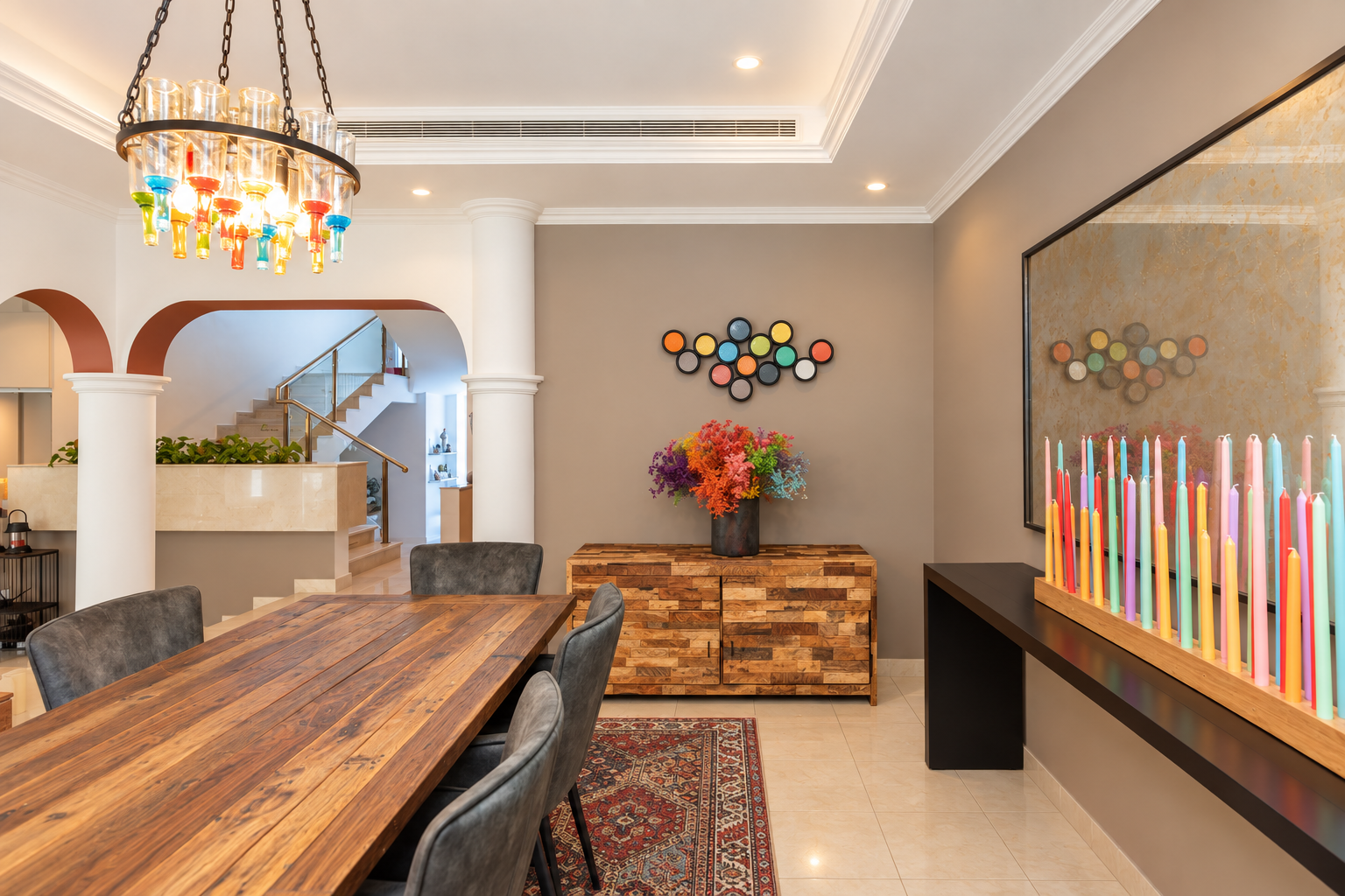 Interior architecture and curated furnishings of Al Garhoud Residence